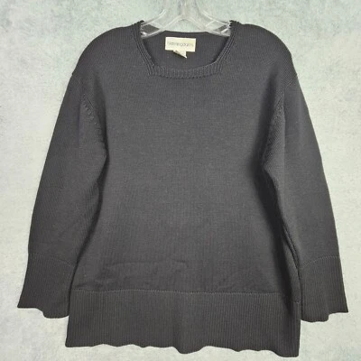 Suéter de Lana Bloomingdales Para Mujer De Colección M Negro Cuello Cuadrado Tejido Mangas 3 Qtr Foto 1 de 4