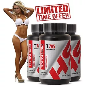Männliche Vergrößerung - Testosteron Libido Booster T785 (3 Flaschen, 90 Kappen) - Bild 1 von 2