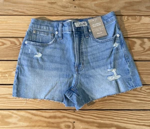 madewell NWT Women’s the perfect Jean shorts Size 27 blue K6 - Picture 1 of 10