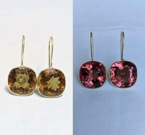 Color Changing Zultanite 925 Sterling Silver Handmade Earrings Wedding Jewelry - Picture 1 of 11
