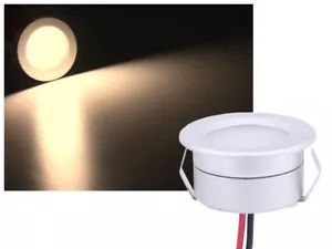 Mini Alu LED Spot IP65 12V 1W warmweiss 40lm Einbauleuchte Strahler wasserdicht - Bild 1 von 7