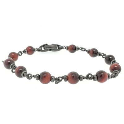 Pulsera David Yurman de plata esterlina ojo de tigre cuentas Foto 1 de 4