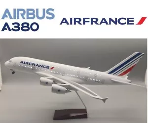 AIRBUS A380 AIR FRANCE 1/160 LARGE 48 Cm RESIN Metal PLANE MODEL WITH STAND Gift - Picture 1 of 7