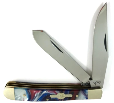 Cuchillo Trampero Toro Alemán Rojo Blanco Azul Patriótico Hecho a Mano 7775-LP Foto 1 de 4