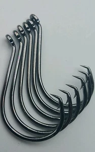100x 3/0 Chemically sharpened octopus offset circle hooks - Picture 1 of 6