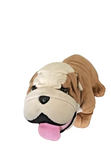 Unbranded kid’s toy plush animal bull 🐶 color beige brown pink black cutie - Picture 1 of 11