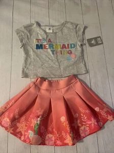 NWT Disney It's a MERMAID Thing SHIRT AND SKIRT SZ 4 RARE Disney Parks- Ariel - Picture 1 of 6