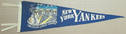 1930's Vintage New York Yankees Rare 8X26 inch Felt Pennant 155766 Cover