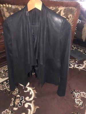 Kimberly Ovitz Woman Leather Crop Jacket Size 4 - Image 1 of 4