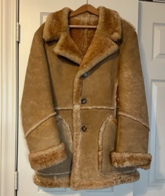 Abrigo de piel de oveja 100 % lana de gamuza y cuero Wilson vintage, 36 para hombre, difícil de encontrar Foto 1 de 4