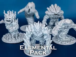 Elemental Pack | Random Encounter | 5 Miniatures - 28mm Scale DnD D&D - Bild 1 von 11