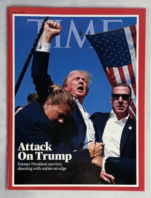 TIME Magazine ATTACK ON TRUMP 8.05.24 COLLECTOR'S EDITION! No UPC Barcode - Image 1 of 4