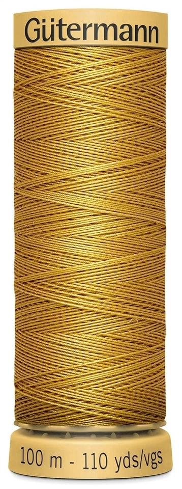 Gutermann 103C-1680 Natural Cotton Thread 110yd-Dark Yellow - Image 1 of 1