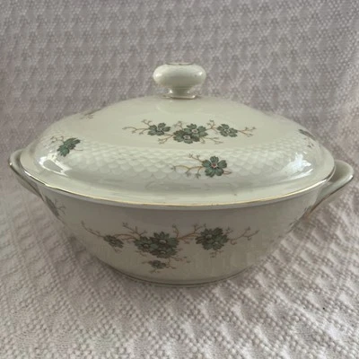 Thomas Ivory Baviera Alemania Verde Floral Cuenco para Servir con Tapa  Foto 1 de 4