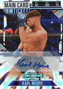 Karl Moore #42 Main Card Ticket Autograph 2025 Panini Contenders PFL /49 - Bild 1 von 2