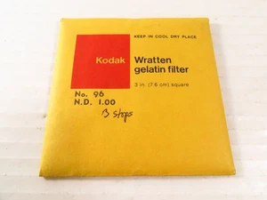 Kodak Wratten No. 96 ND 1.00 Gelatin Filter 76x76mm 3x3" Square, Open Box - Picture 1 of 3