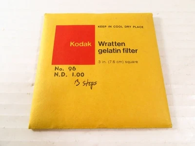 Kodak Wratten No. 96 ND 1.00 Gelatin Filter 76x76mm 3x3" Square, Open Box - Image 1 of 3
