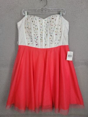 Vestido de festa sem alças tamanho 14/15 noites Teeze Me Gems coquetel formatura formal  - Imagem 1 de 4