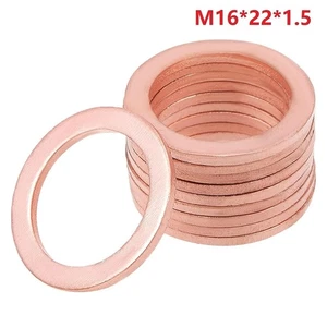 50PCS M16*22*1.5 Copper Washers Flat Oil Seal Gasket Sealing Fitting Washers - Bild 1 von 4