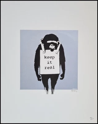 BANKSY * Keep it real * 50 x 40 cm * Lithografie * Kunstdruck*limitiert # 48/600 - Bild 1 von 4