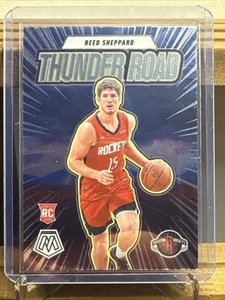 2024-25 Panini Mosaic - Thunder Road Reed Sheppard #16 (RC) Houston Rockets - Picture 1 of 2