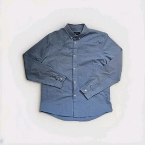 APC Light Blue Cotton Denim Button Up Long Sleeve Shirt Size EU XL UK M - Picture 1 of 4