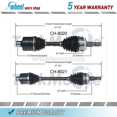 Передний вал оси CV шарнирная ось в сборе для Chrysler Concorde 3,5 л 1996 1997 - Изображение 1 из 3
