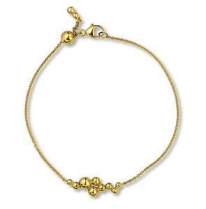 Georg Jensen Moonlight Grape 18k Yellow Gold Chain Bangle Bracelet 7.3inches - Picture 1 of 2