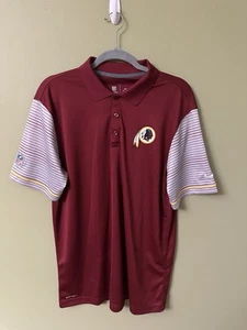 Nike Dri Fit On-Field Training Washington Redskins Golf Polo Mens Large - Picture 1 of 10