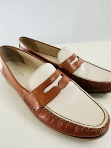 Mocassini donna Best Cole Haan Emmons II W06977 marrone avorio taglia 7,5 B - Foto 1 di 11