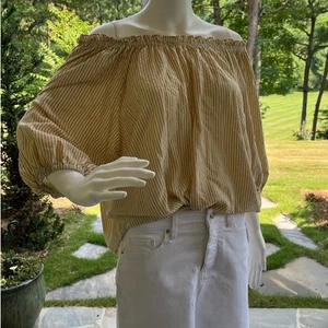 Velvet by Graham & Spencer Size Large Boho Style 3/4 Sleeves Seersucker - Picture 1 of 14