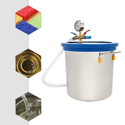 Cámara de vacío de 3 galones con tapa, cámara de desgasificación para estabilizar epoxi de madera Foto 1 de 4