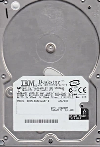 61,4 GB Ide IBM Deskstar IC35L060AVV207-0 P-Ata 7200rpm 2MB 3,5 " Disk Nuovo - Foto 1 di 1