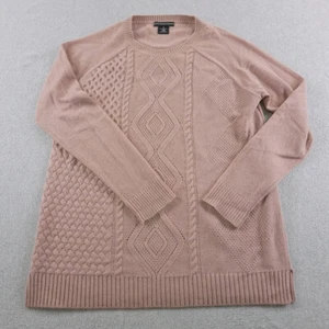 Suéter Jersey Sofia Cashmere Mujer Talla Mediana Rosa Silenciado Tejido con Cable - Imagen 1 de 10