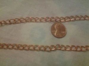 VINTAGE Link style COPPER COATED DECO CHAIN 36 inches - Picture 1 of 3