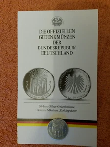 Gedenkmünze 20 Euro Silber 925 2016 200 Jahre Grimms Märchen Rotkäppchen - Bild 1 von 6