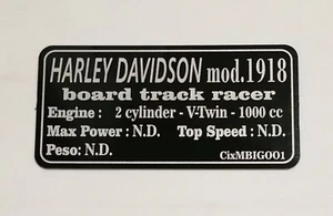 Cixmodels METAL PLATES per HARLEY DAVIDSON RACER 4 VALVE 1:12 no Tamiya GRANDE  - Foto 1 di 1