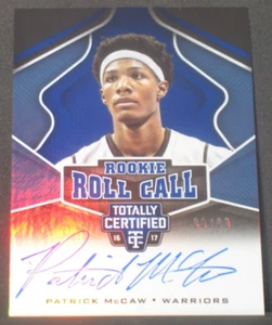 Patrick McCaw 2006-17 Panini Totalmente Certificato Rookie Roll Call Autografo 89/99 - Foto 1 di 2
