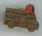 Hat or Lapel Pin - Shriners AFIFI 2002 Brown / Gold  Bus with Red Fez D-3