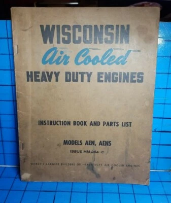 Original Wisconsin Heavy Duty Engines AEN AENS Parts & Instruction Book Manual - Image 1 of 4