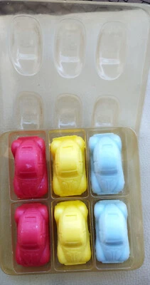 Seneca - 6 VW Käfer Perfumed Soap Seife ca. 5 cm Sammler  Vintage - Bild 1 von 4