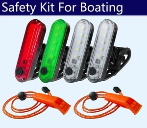 LED Navigation Lights Kit for Boat Kayak, Stern Lights Battery Operated, 4Pack R - Picture 1 of 5