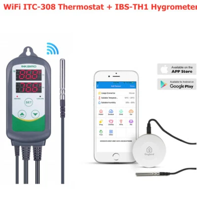 WiFi Thermostat Digital Heater Temperature Humidity Hygrometer IBS-TH1  Humidor - Image 1 of 4