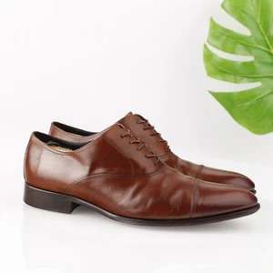 Zapato de vestir To Boot para hombre Brandon Oxford talla 12 AMPLIO cuero tostado coñac puntera - Imagen 1 de 16