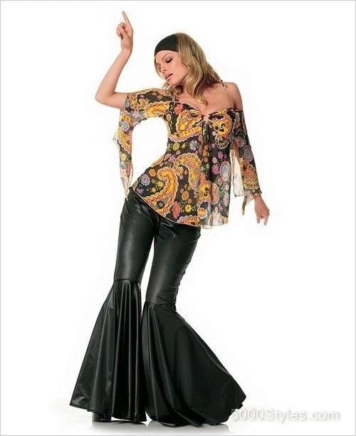 1970s Hippy Chic Psychedelic Costume M UK 12 Go Go Diva Retro Woodstock Festival - Image 1 of 1