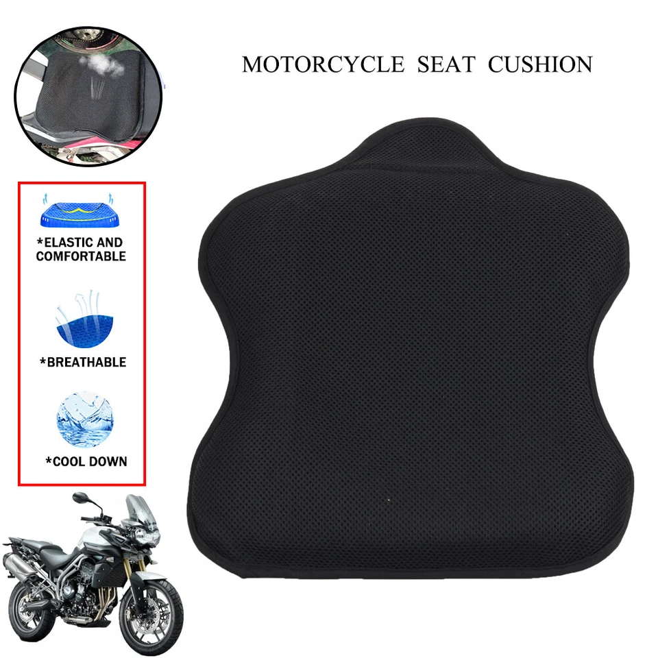 Motorcycle Comfort Gel Seat Cushion For Triumph Tiger 800 650 900 1050 850 Rally - Image 1 of 4