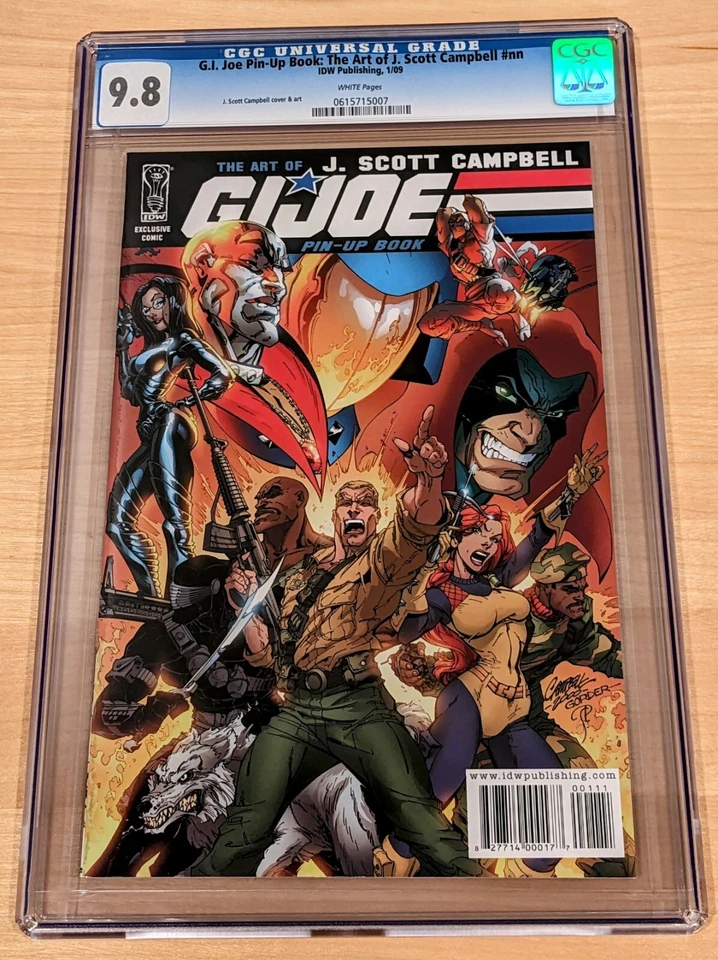 G.I. JOE PIN-UP BOOK: THE ART OF J. SCOTT CAMPBELL CGC 9.8 - FREE SHIPPING - Image 1 of 3