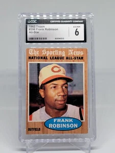 1962 Topps #396 Frank Robinson CGC 6 EX-MT - Picture 1 of 2