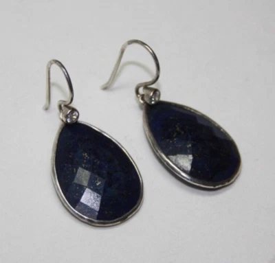 Silpada Sterling Silver "Twilight Drop" Lapis Teardrop Earrings W2871  [013GRA] - Image 1 of 4