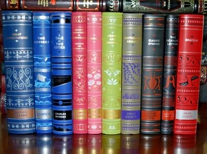 10 Volume Soft Leather Bound With Ribbon Marker Collectible Classics Gift Set - Picture 1 of 6